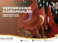 BAŞKAN ÖNTÜRK’ÜN 15 TEMMUZ MESAJI