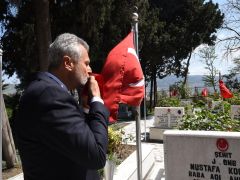 BAŞKAN ÖNTÜRK’TEN ŞEHİTLERE VEFA