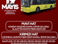 HBB’DEN 19 MAYIS’TA ÜCRETSİZ ULAŞIM
