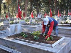 HBB’DEN MEZARLIKLARDA DÜZENLİ BAKIM 700’ÜN ÜZERİNDE ALAN TEMİZLENİYOR