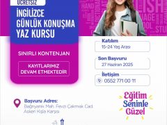 ÜCRETSİZ GÜNLÜK KONUŞMA YAZ KURSU