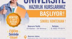 ÜNİVERSİTE HAZIRLIK KURSLARI BAŞLIYOR