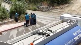 YANGINDAN ETKİLENEN MAHALLELERDE TEMİZLİK ÇALIŞMALARI