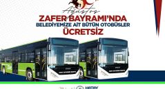 ZAFER BAYRAMI’NDA HBB OTOBÜSLERİ ÜCRETSİZ OLACAK  