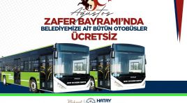 ZAFER BAYRAMI’NDA HBB OTOBÜSLERİ ÜCRETSİZ OLACAK  