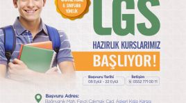 LGS HAZIRLIK KURS BAŞVURULARI BAŞLADI
