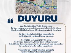 İZZET GÜÇLÜ CADDESİ TRAFİĞE KAPATILDI
