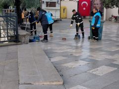 ANTAKYA’NIN İŞLEK NOKTALARINDA TEMİZLİK ÇALIŞMALARI