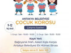 ANTAKYA BELEDİYESİ ÇOCUK KOROSU BAŞLIYOR