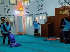 İBADETHANE TEMİZLİĞİ ÇALIŞMALARI DEVAM EDİYOR