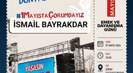 EĞİTİM BİR SEN HATAY 1 NOLU ŞUBE BAŞKANI VE MEMUR SEN HATAY İL TEMSİLCİSİ İSMAİL BAYRAKDAR : “PAYLAŞIMDA ADALET, DÜNYADA BARIŞ İÇİN MEYDANLARDAYIZ”