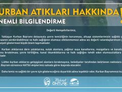 HATSU’DAN KURBAN BAYRAMI ÖNCESİ KRİTİK UYARI
