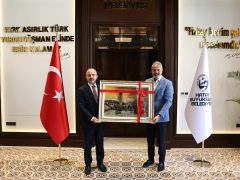 BAŞKAN ÖNTÜRK, İÇİŞLERİ BAKAN YARDIMCISI TURAN’I AĞIRLADI