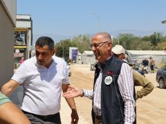 BAŞKAN YAPAR, YENİ SANAYİ SİTESİ’NDEKİ ÇALIŞMALARI YERİNDE İNCELEDİ